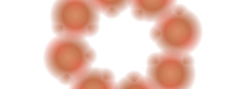 Several copies of the same icon arranged around a circle using a matrix transform.