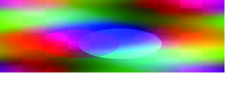 A translucent shape clipped so only part of it appears in the destination image.