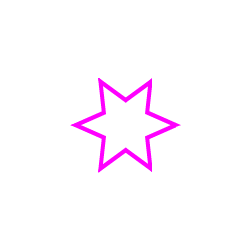A star-shaped line drawing with anti-aliased edges.