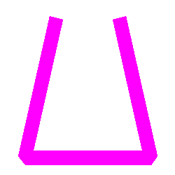 A thick magenta open path rendered with a bevel join.