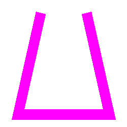 A thick magenta open path rendered with a miter join.