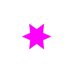 A filled magenta star with anti-aliased edges.